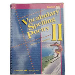 LAST CHANCE>>Abeka Used Grade 8 English Vocabulary, Spelling, Poetry II Teacher